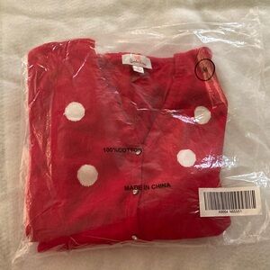 Quacker Factory Red Polka Dot Top. New but no tags. 100% cotton.